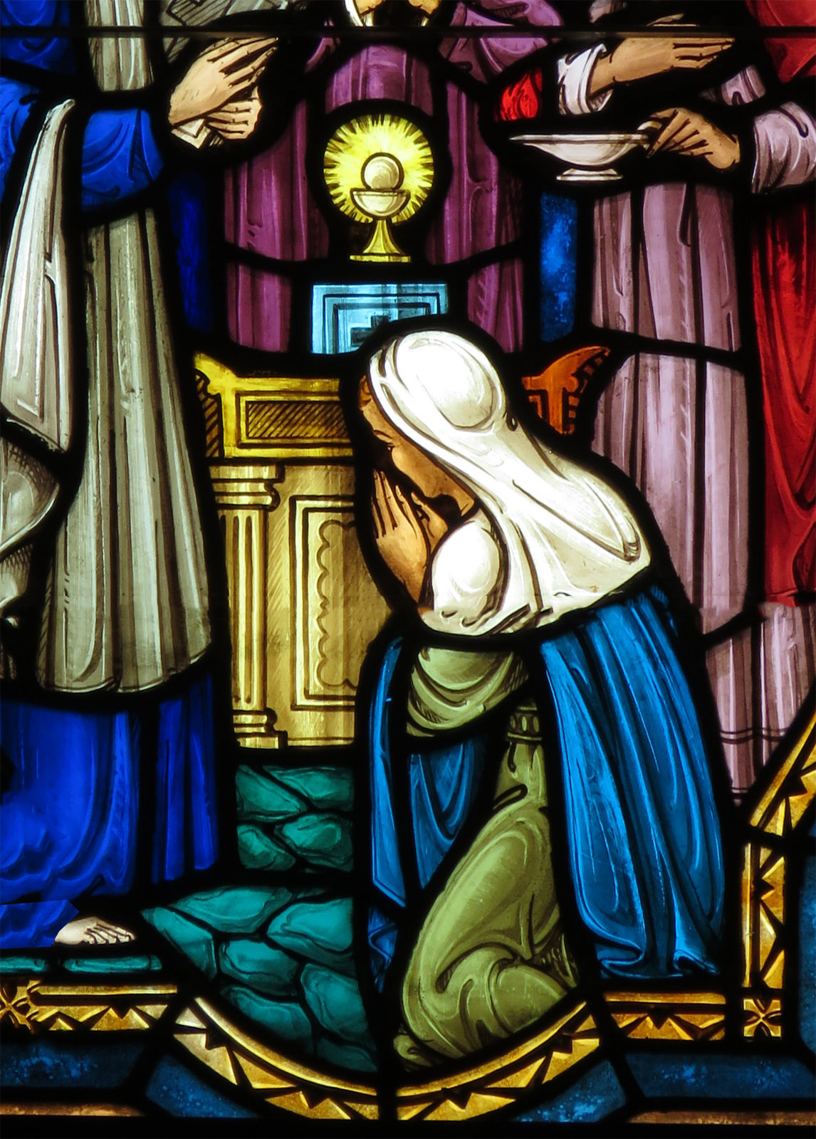 Stained Glass Window in the Adoration Chapel Door