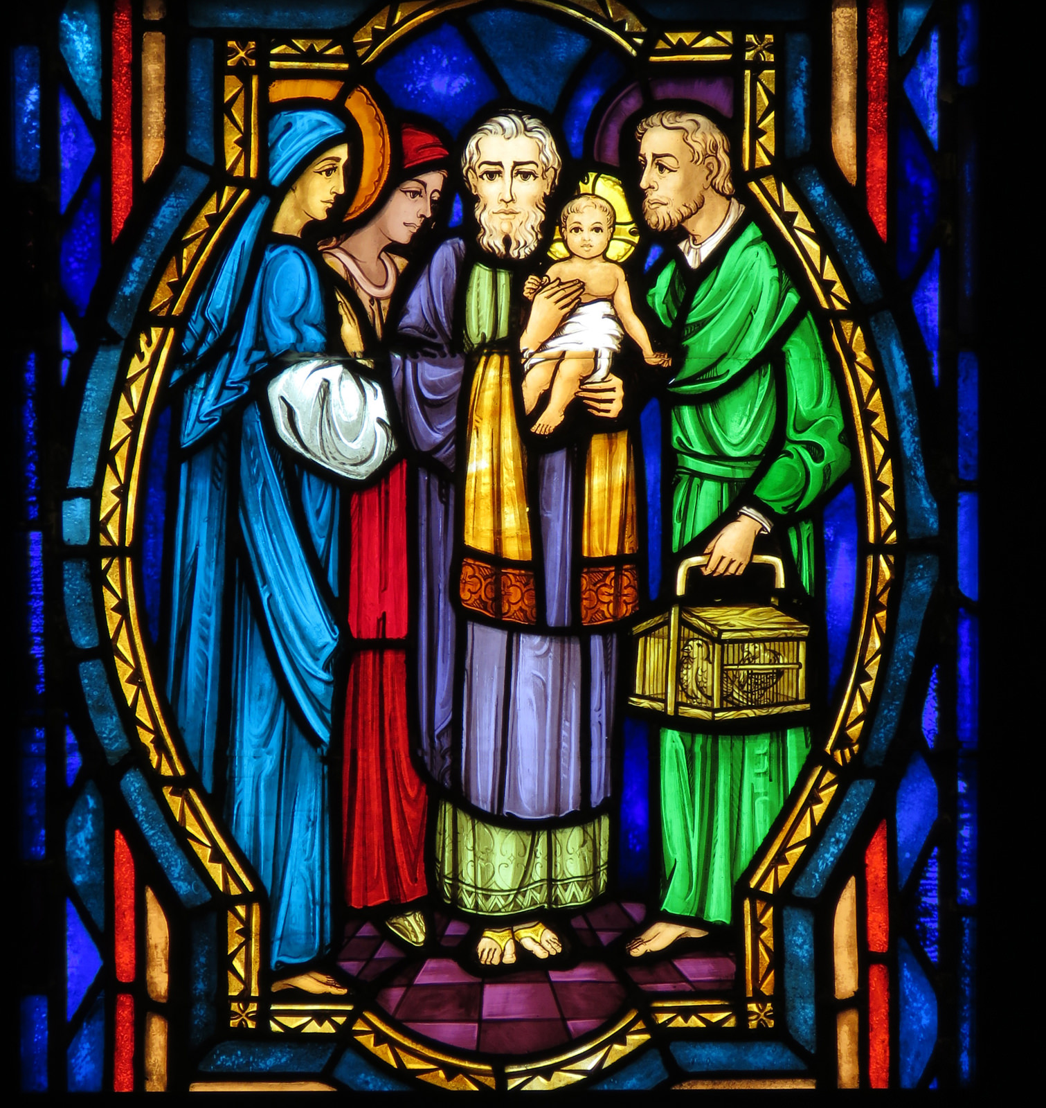Stained Glass Window in the Adoration Chapel